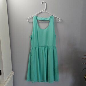 Mint Dress with Silver Accents